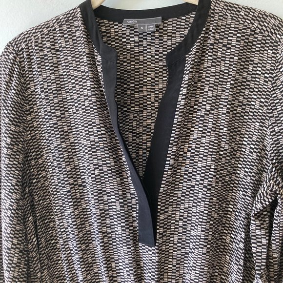 VINCE Silk Drawstring Hi-Lo Shirtdress SMALL - Picture 11 of 13